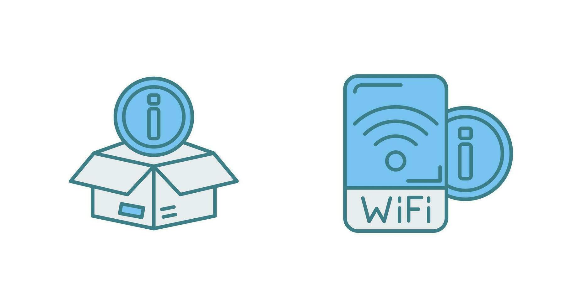 wifi signal and box Icon vector