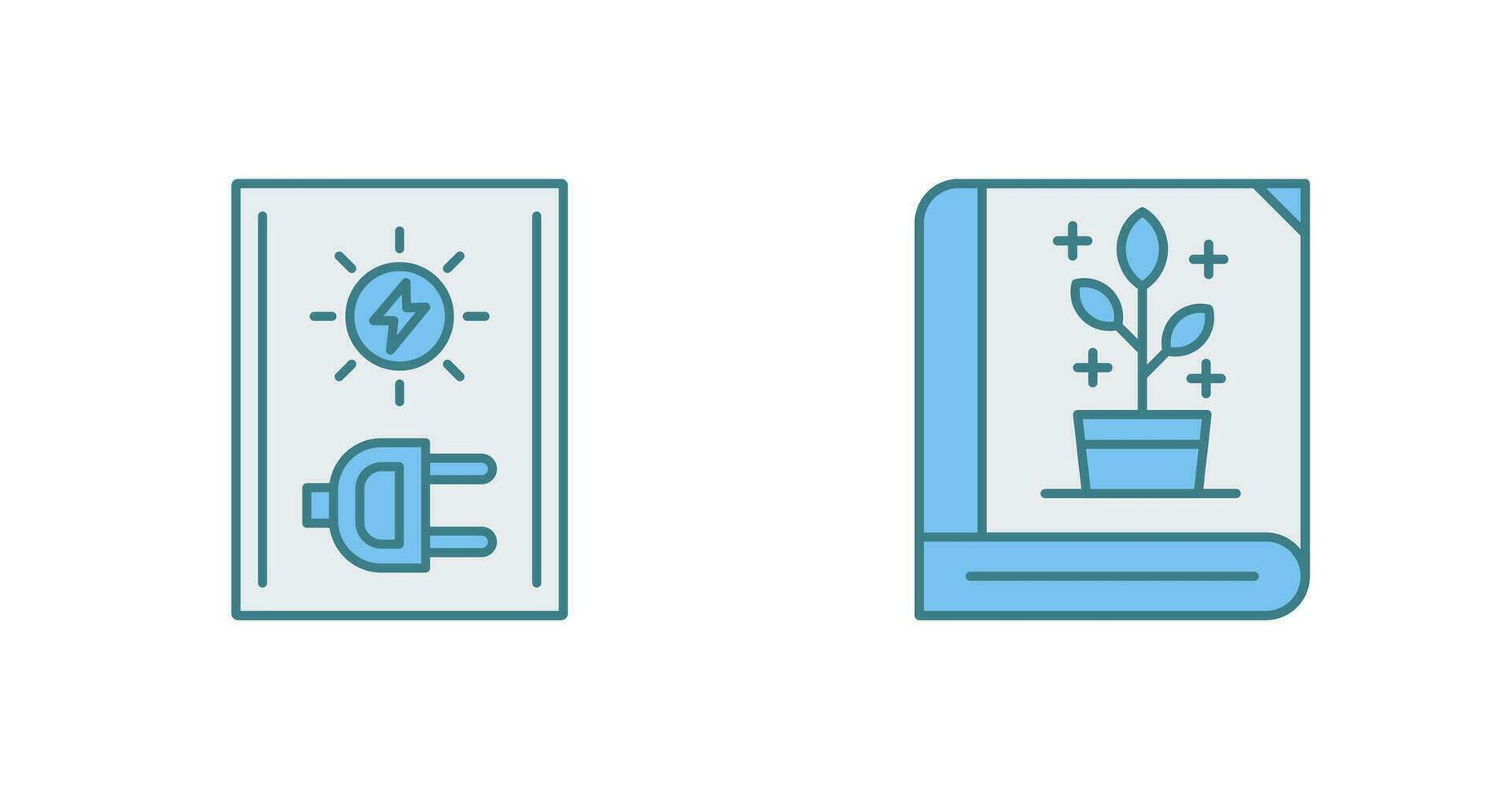 Electricity and Botanical  Icon vector