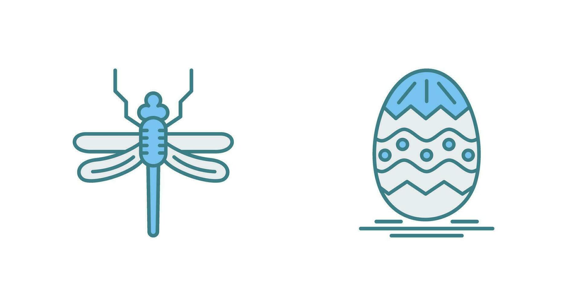 Dragonfly and Easter  Icon vector