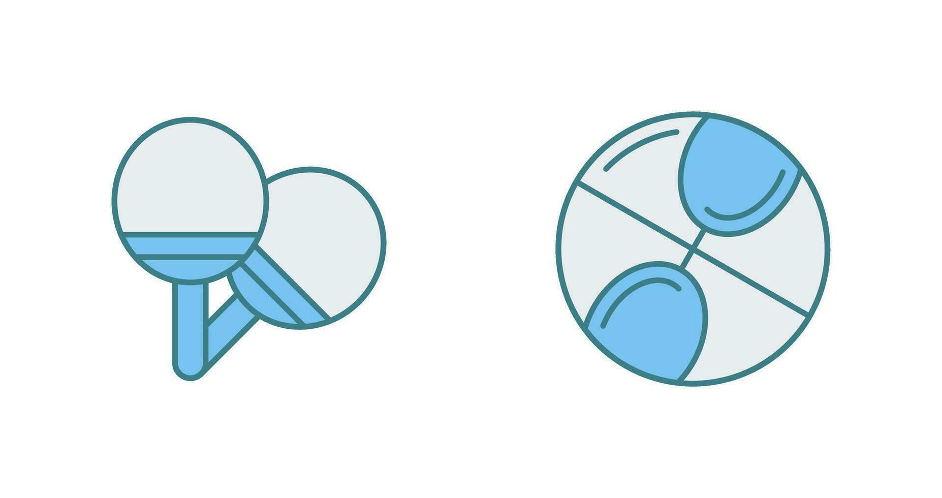 Ping Pong and Basketball Icon vector