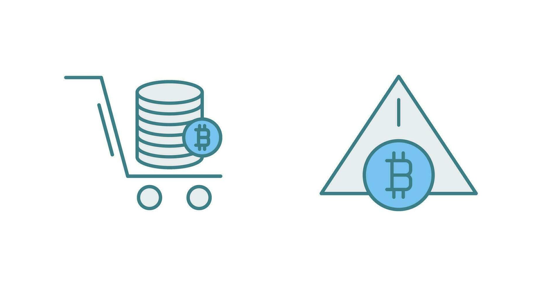 Trolley and Warning Icon vector