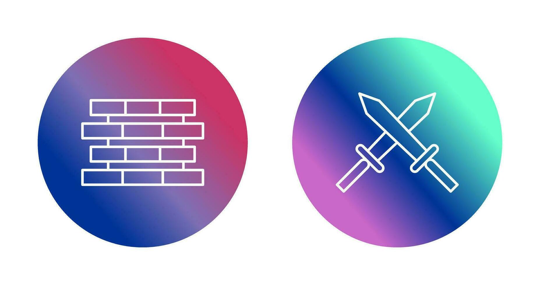 Bricks and Sword Icon vector