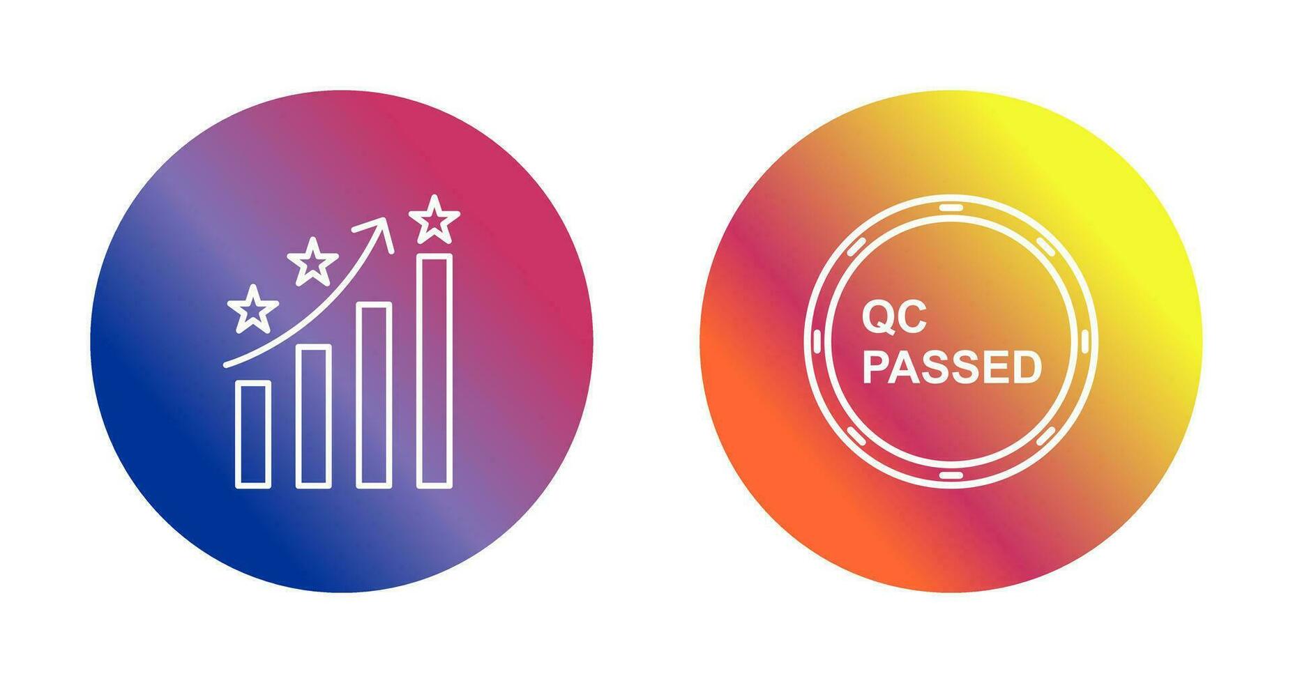 Reputation Management and QC Passed Icon vector