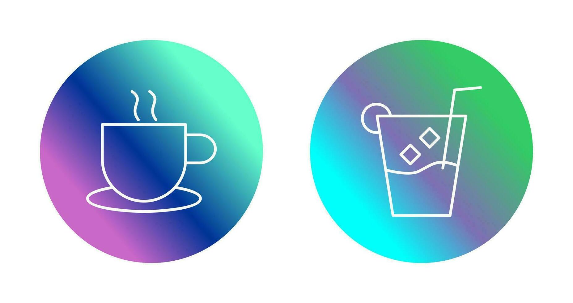 hot coffee and whiskey sour Icon vector