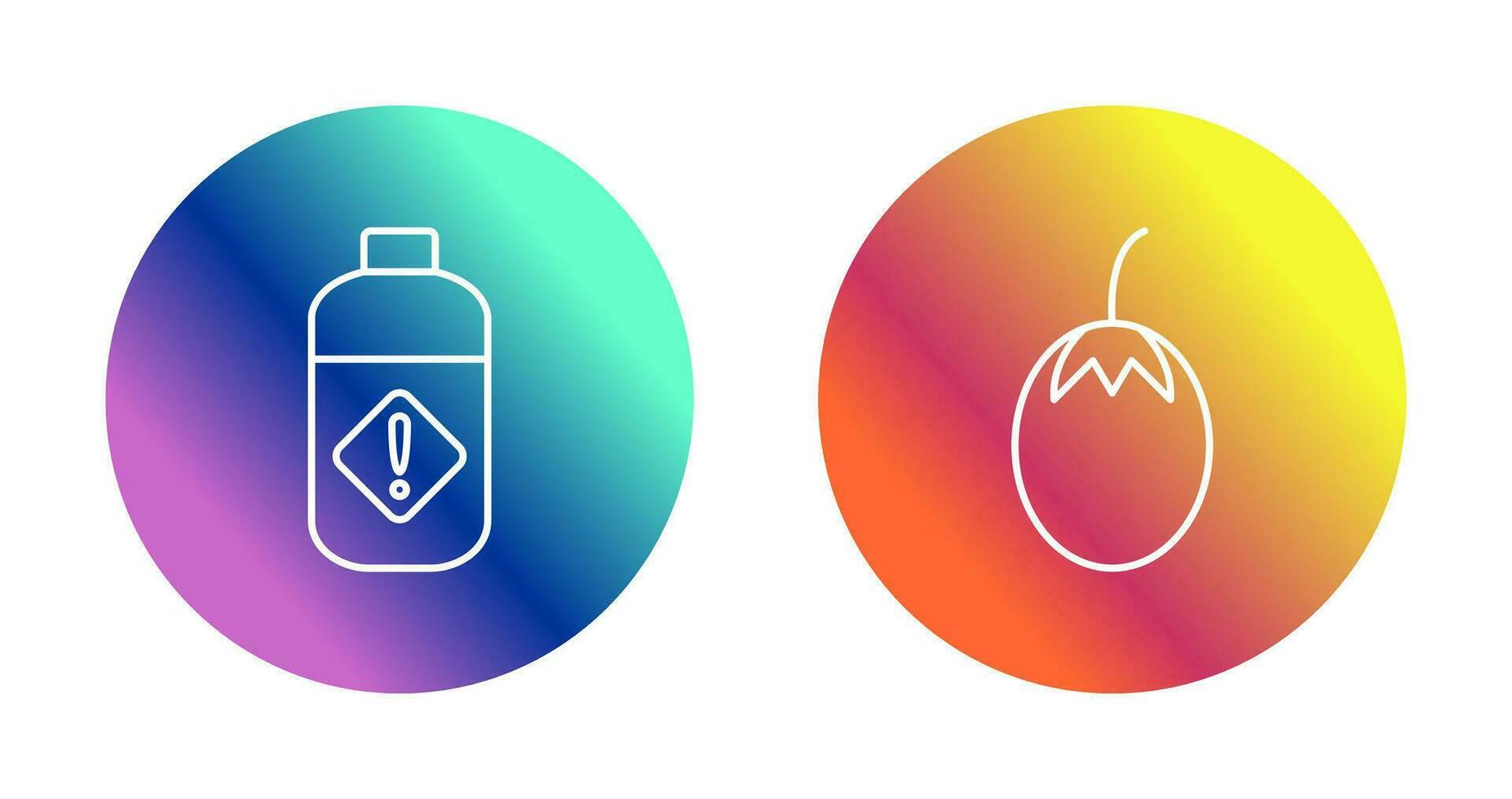Vegetable plant and Pesticide Icon vector