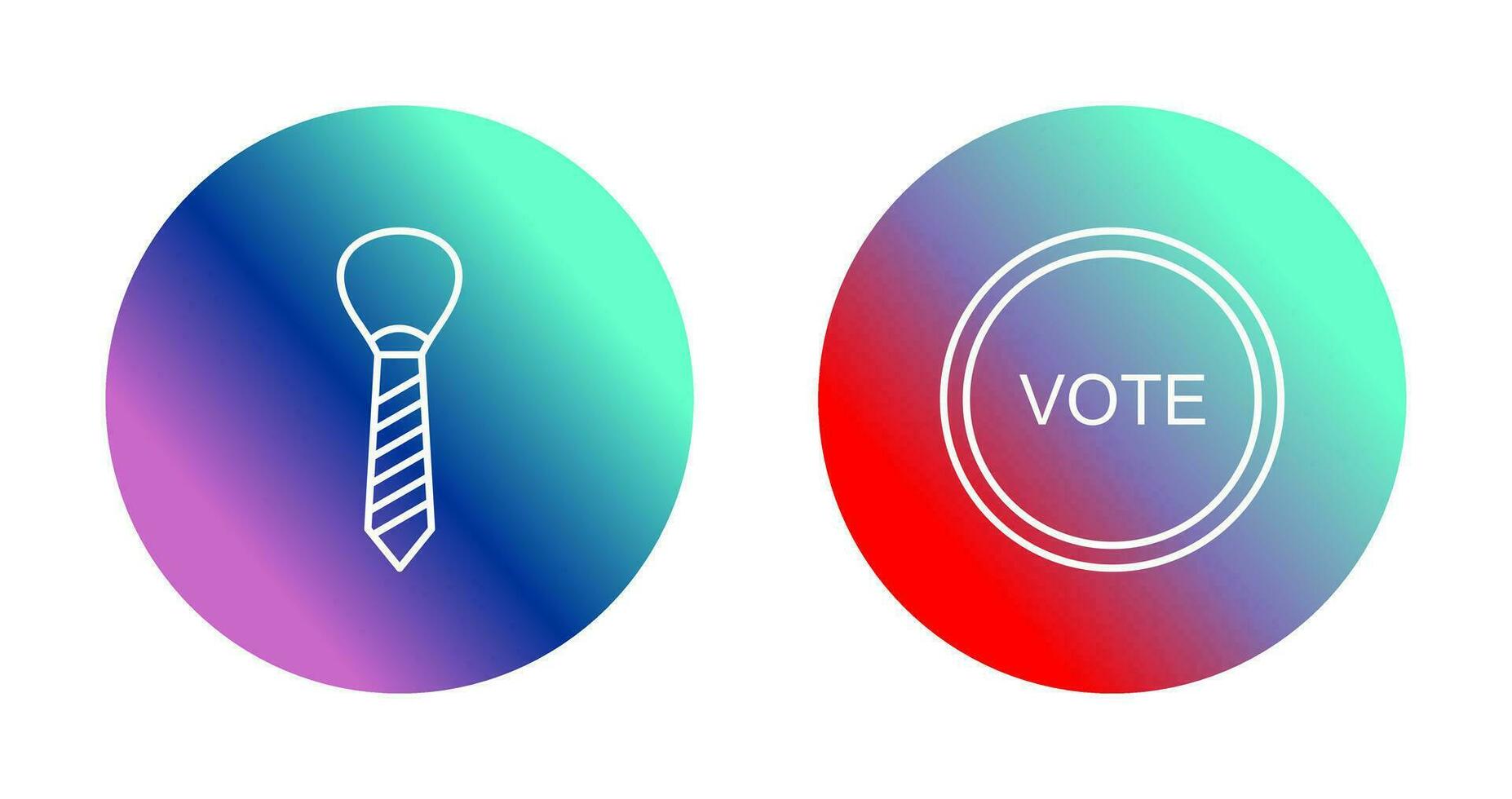 Corbata y votar enlace icono vector