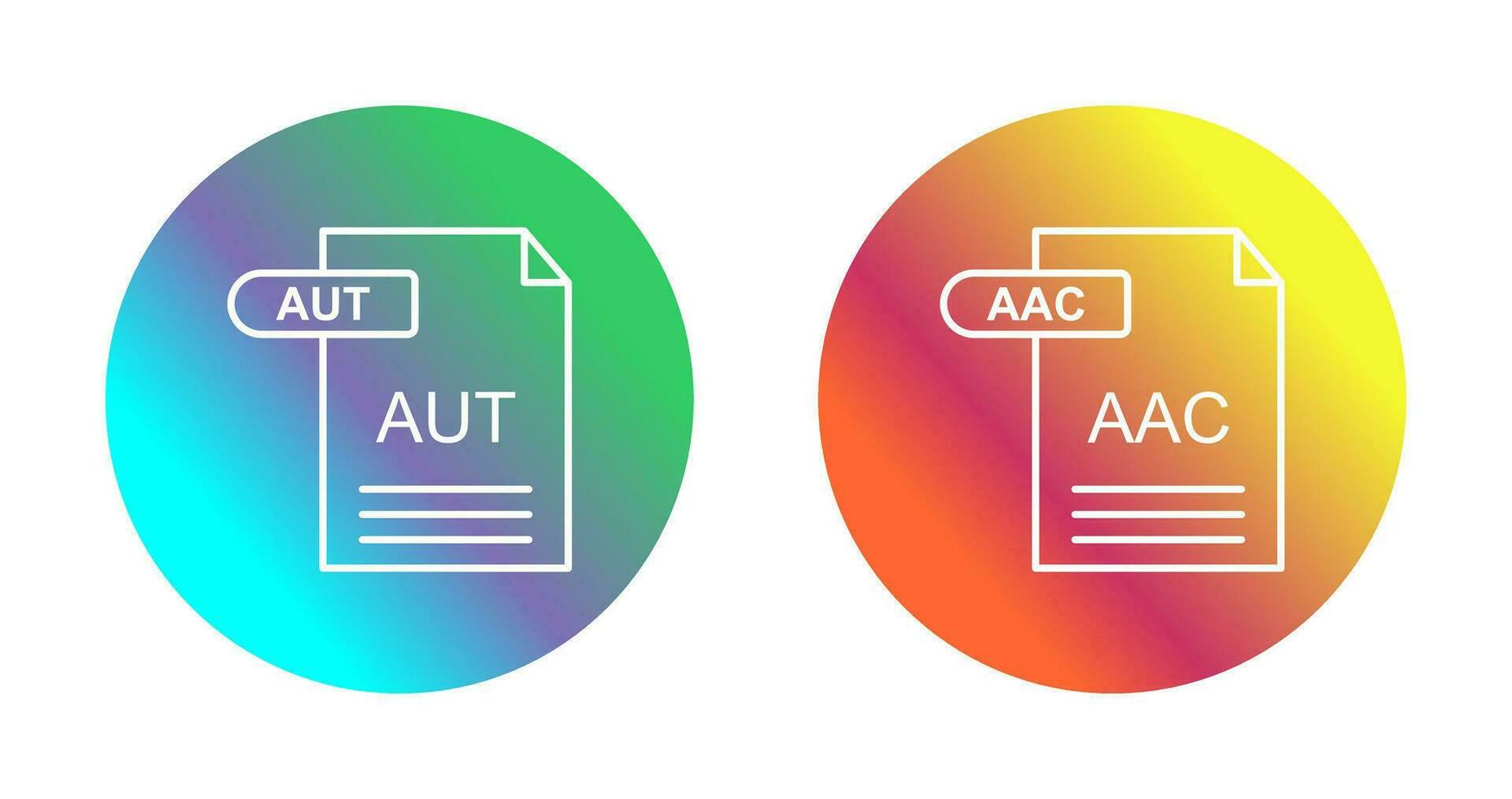 AAC and AUT Icon vector