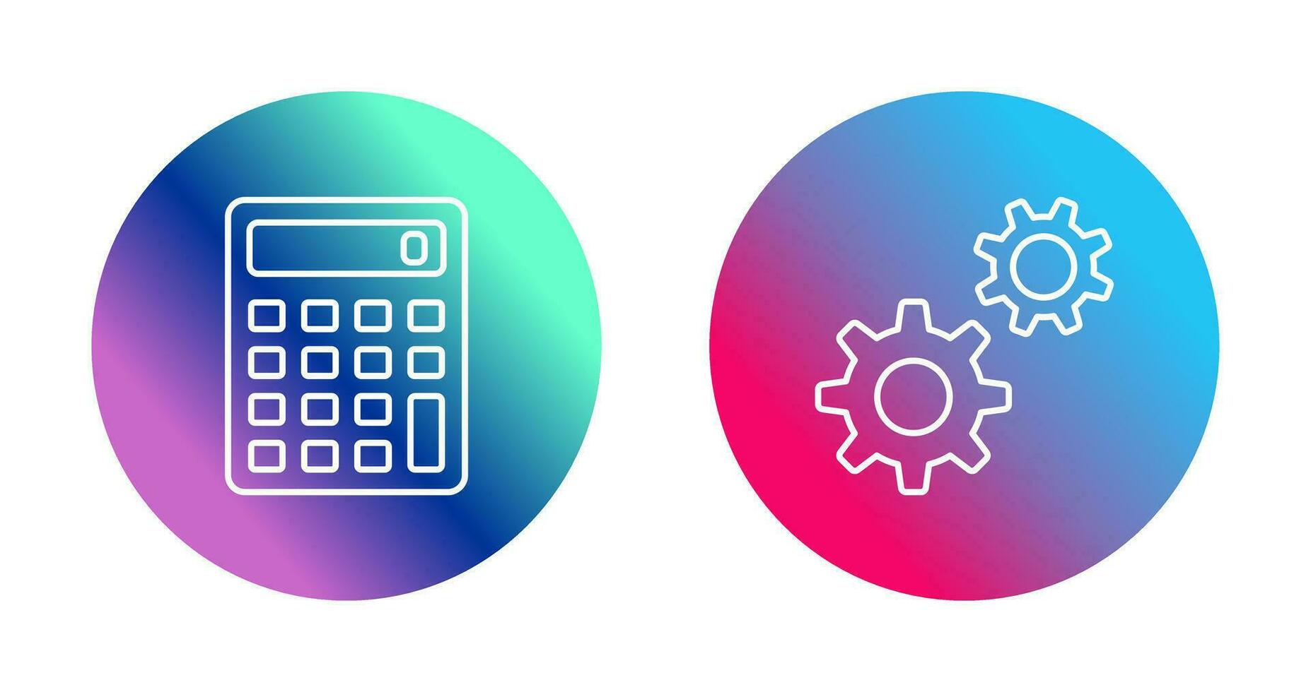 Calculator and Setting Icon vector