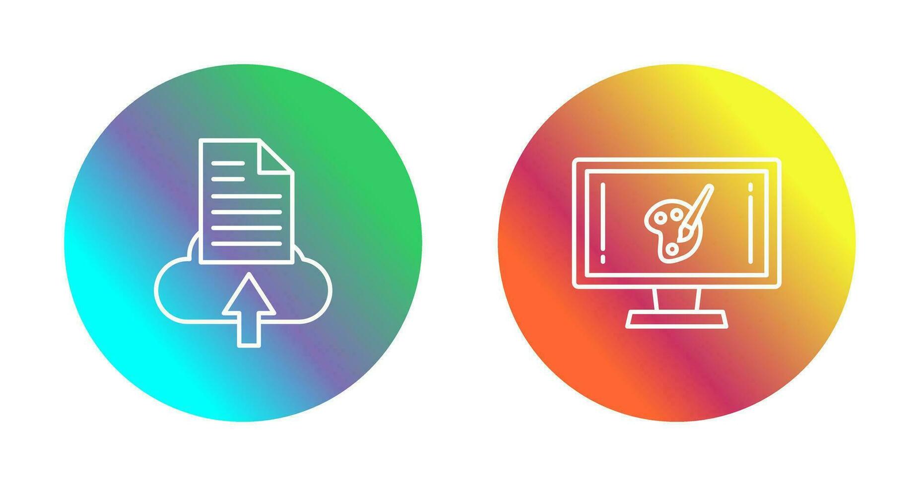 File Upload and Art Icon vector