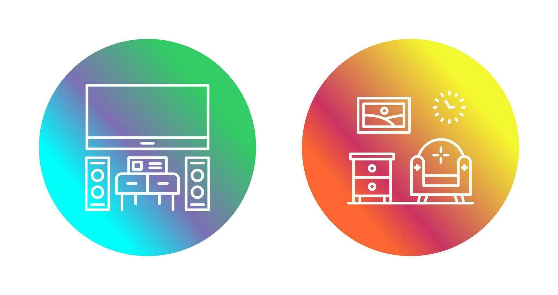 Home Theater and Living Room Icon vector