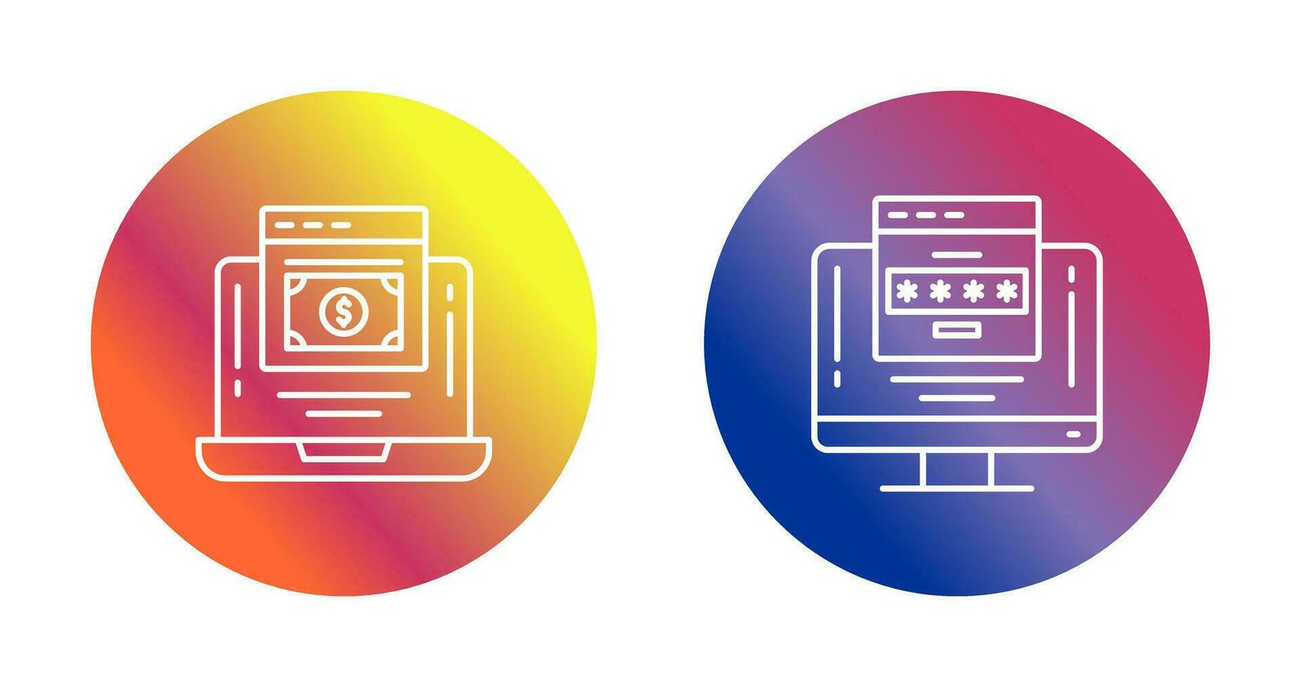 Online Payment and Password Icon vector