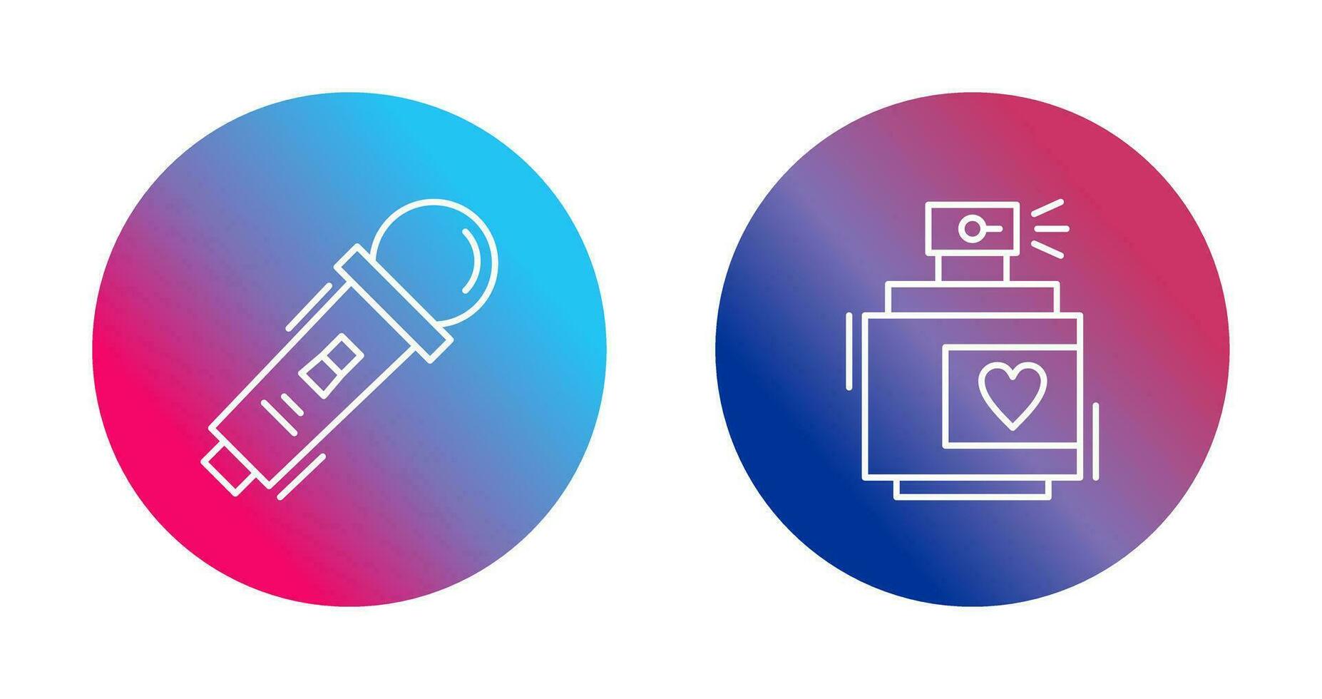 Microphone and Perfume Icon vector