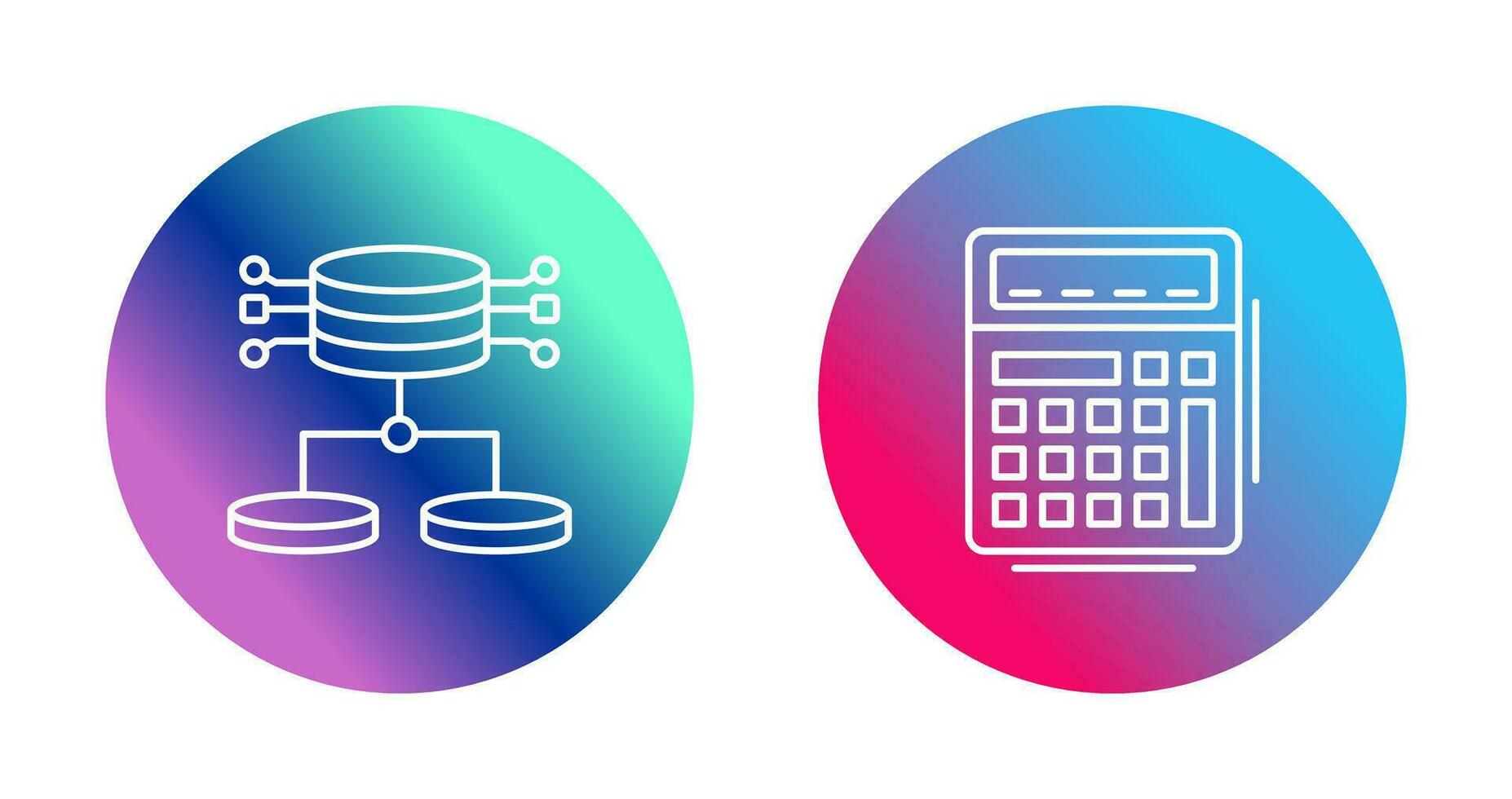 Structured Data and Calculator Icon vector