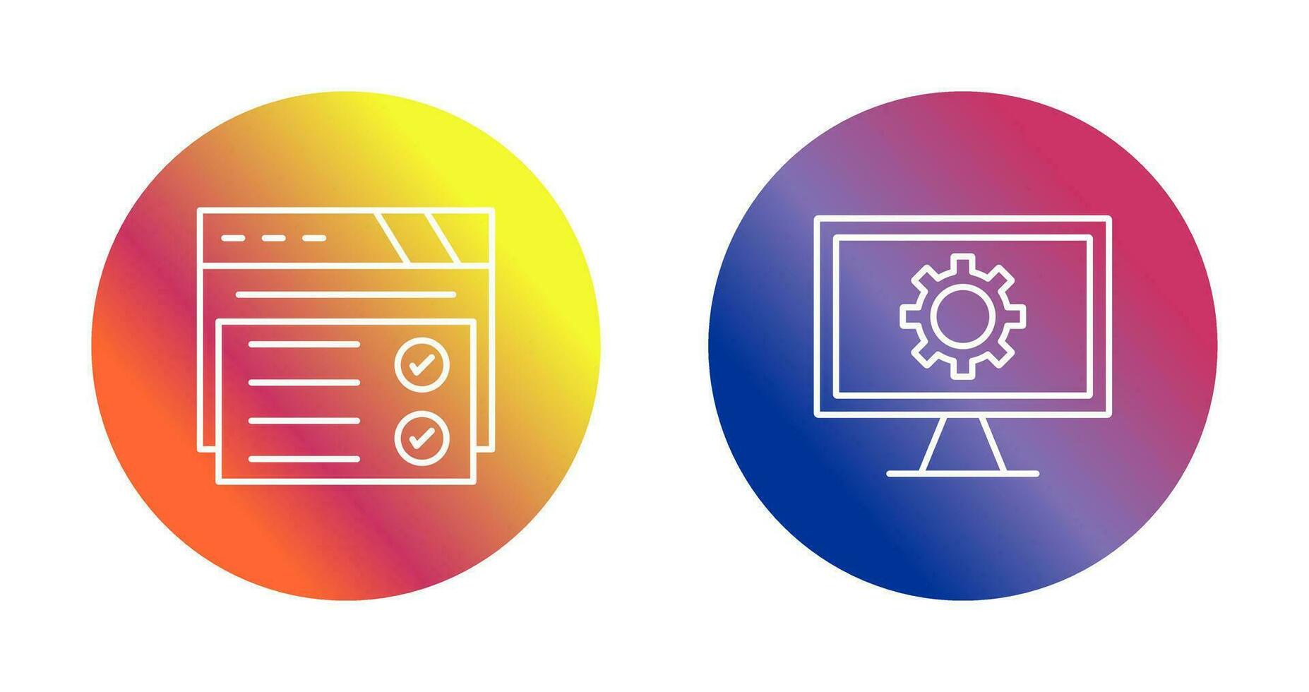 Web Browser and Monitor Screen Icon vector