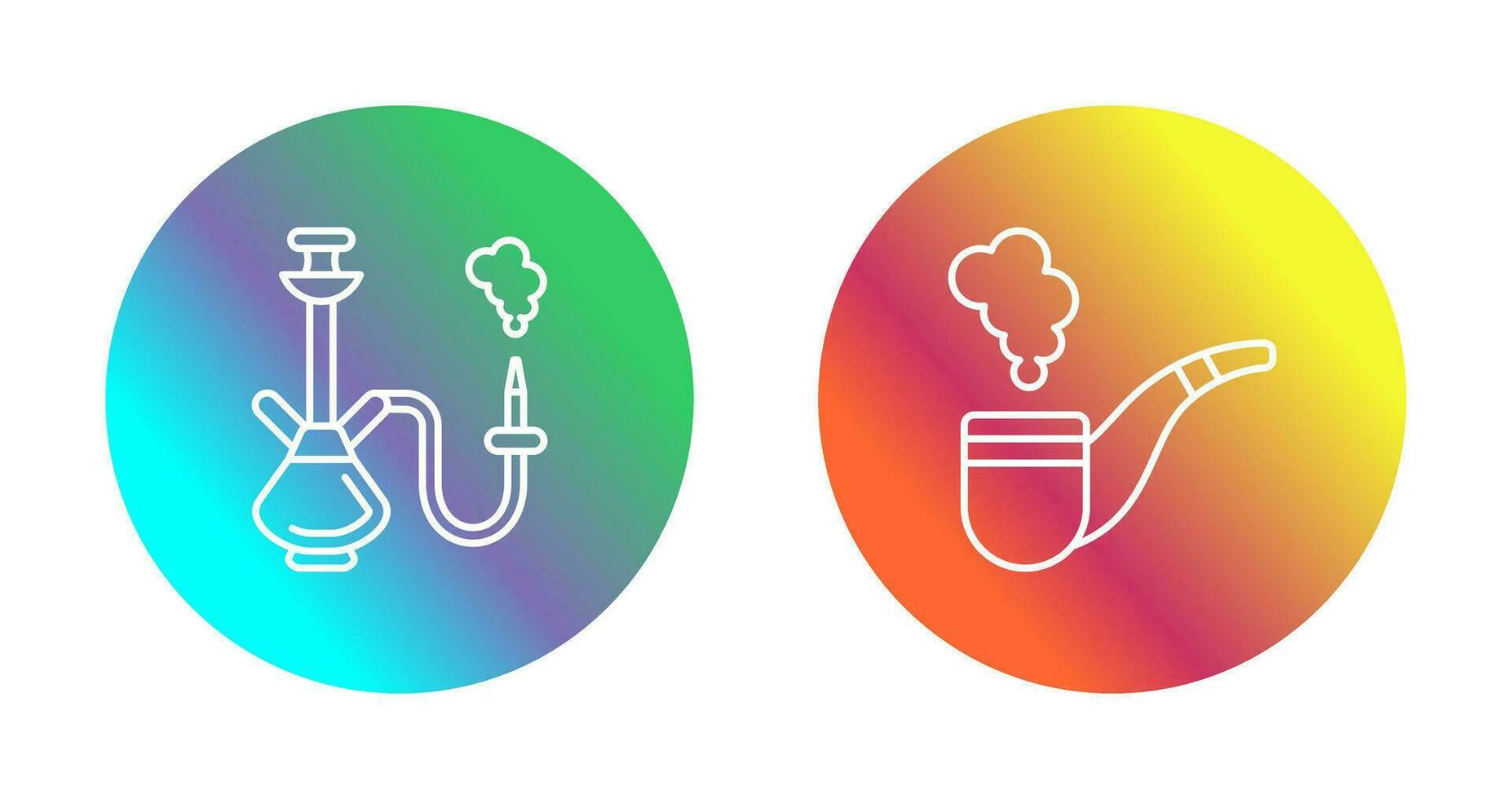 Hookah and Smoke Pipe Icon vector