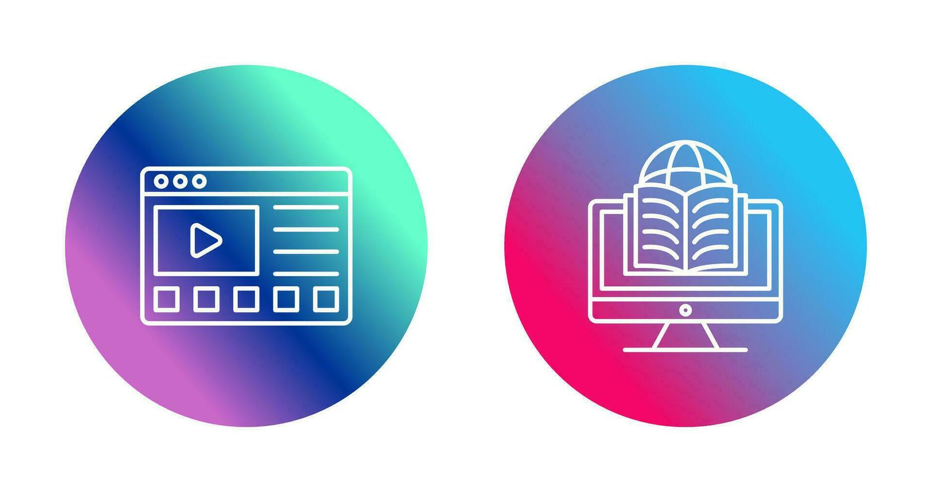 Online Tutorials and Learning Icon vector