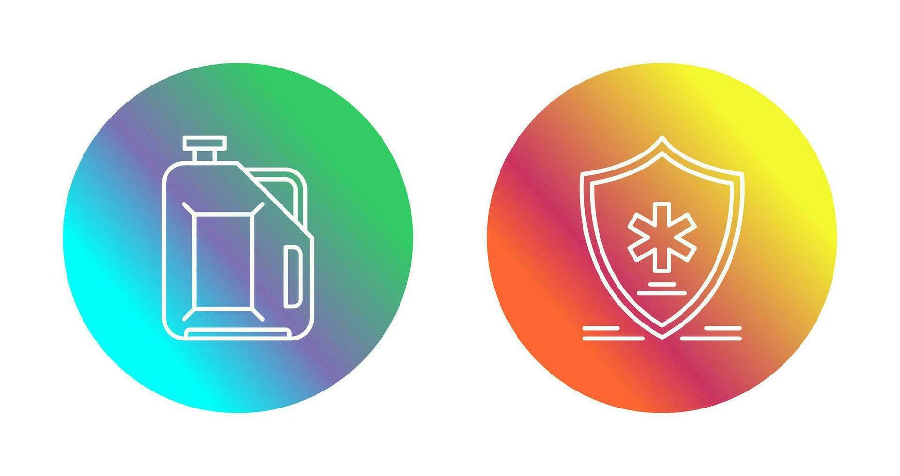 Jerrycan and Medical Symbol Icon vector