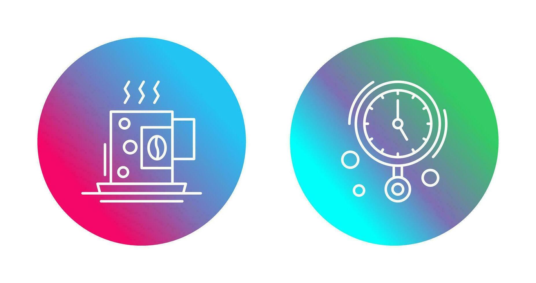 Coffee Cup and Wall Clock Icon vector