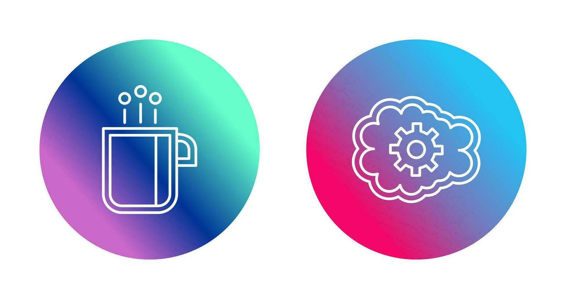 Cup and Mental Control Icon vector