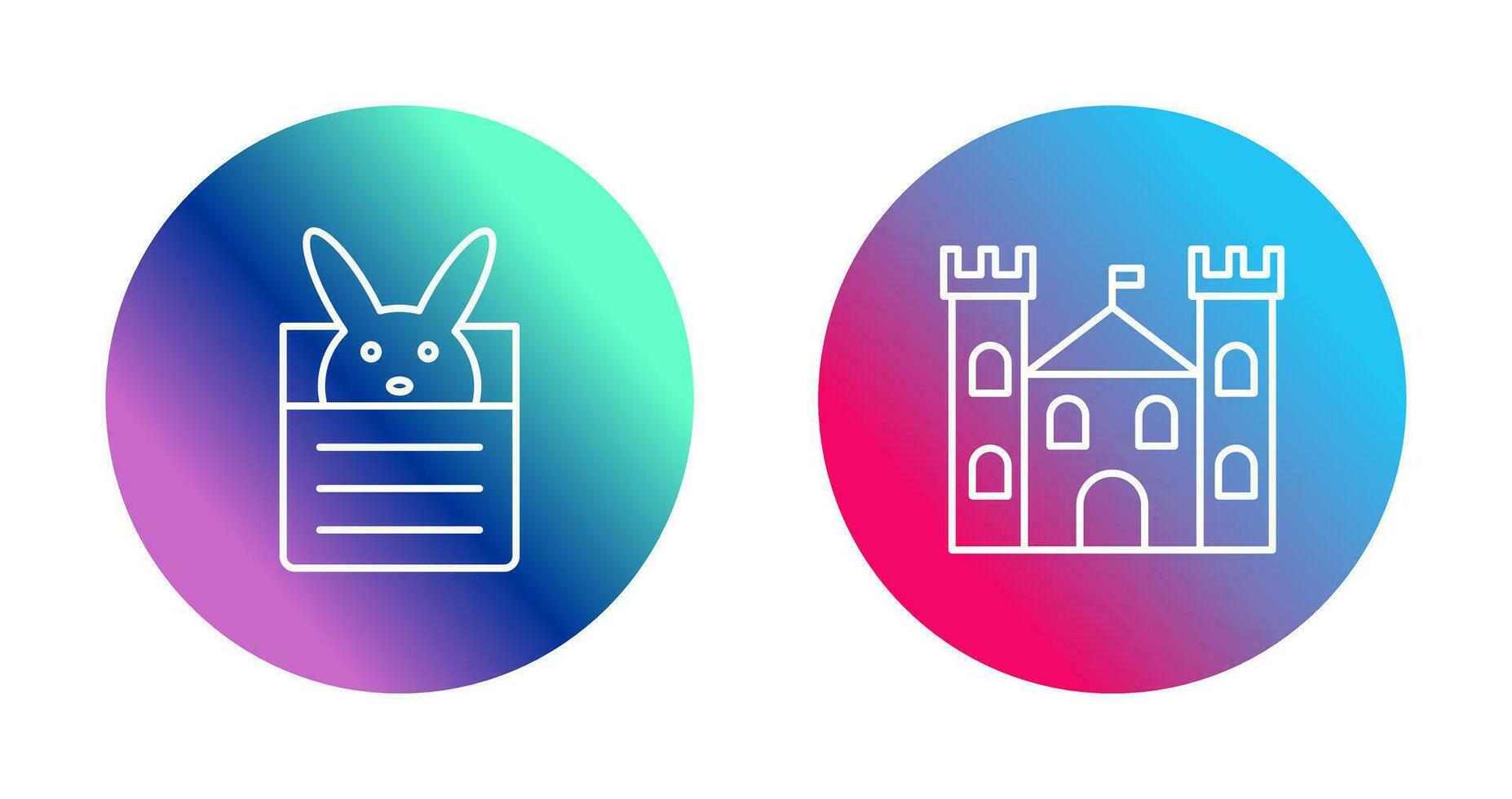 Bunny and Castle Icon vector