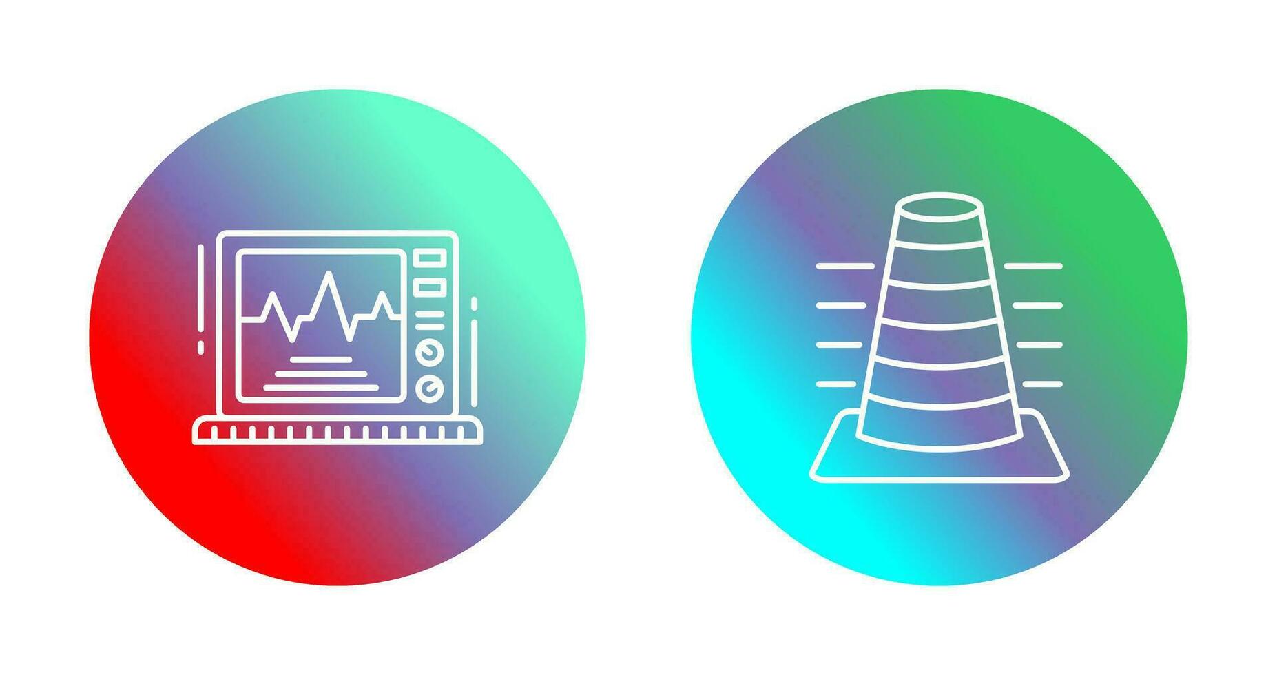 noray y ekg monitor icono vector