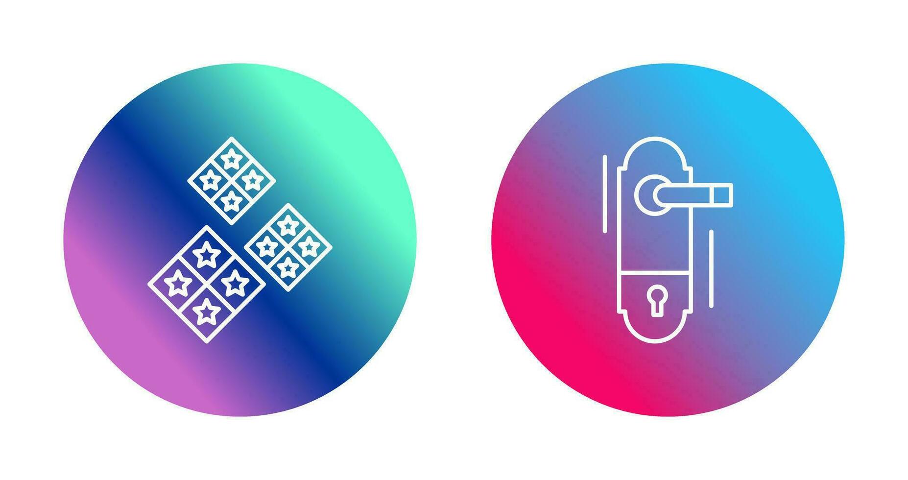 Tiles and Doorknob Icon vector
