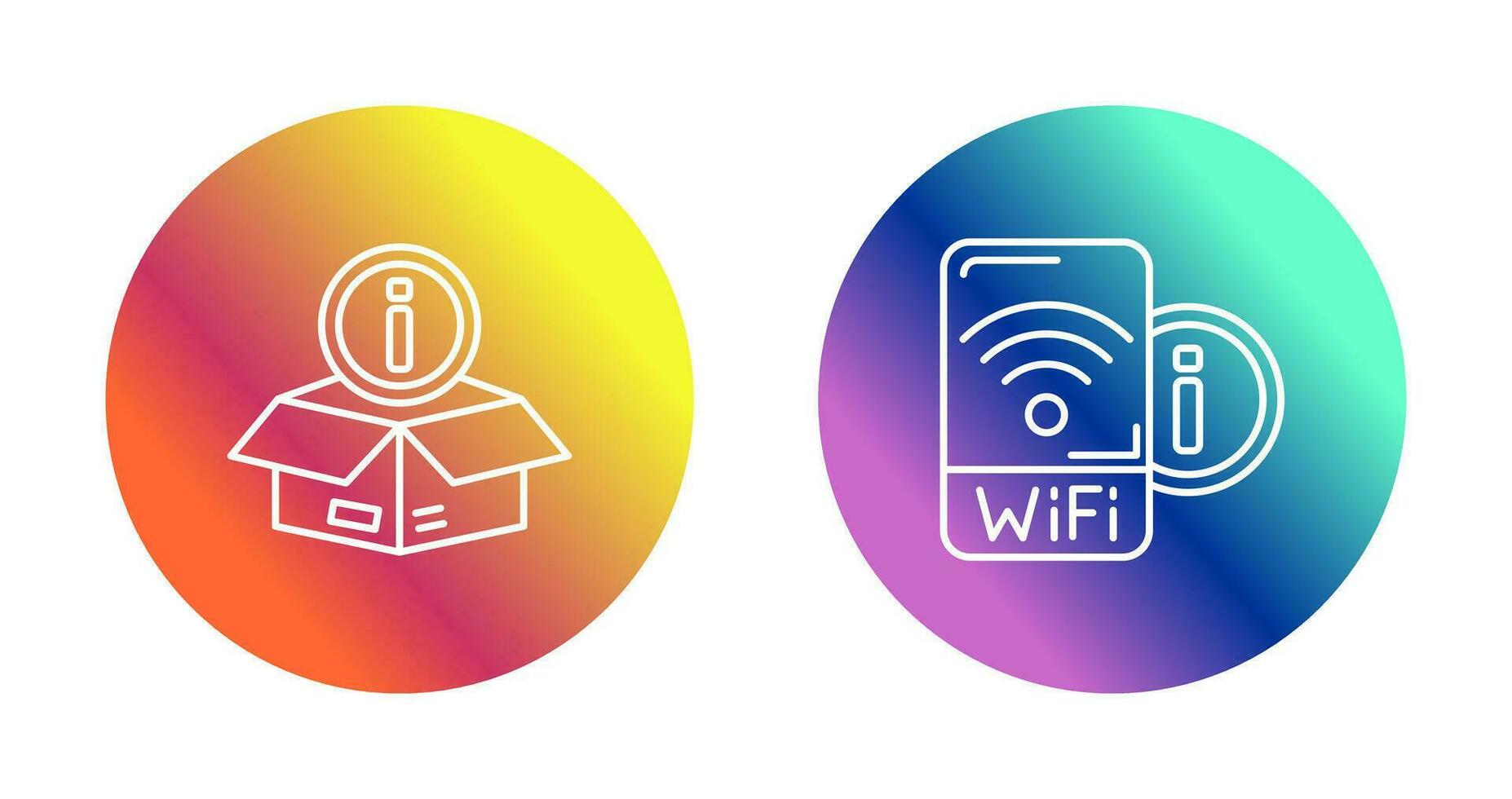 wifi signal and box Icon vector