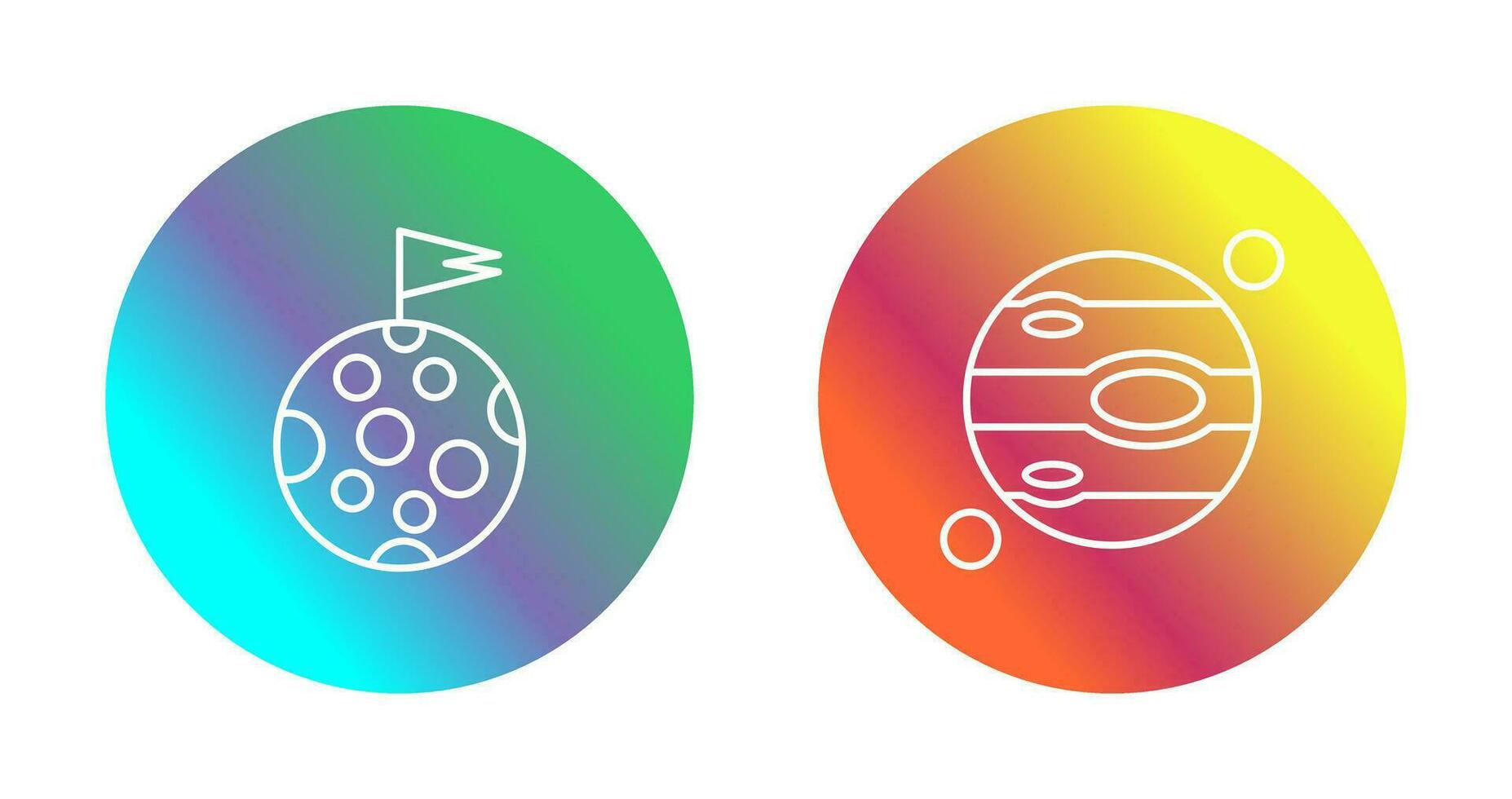 flag and jupiter Icon vector