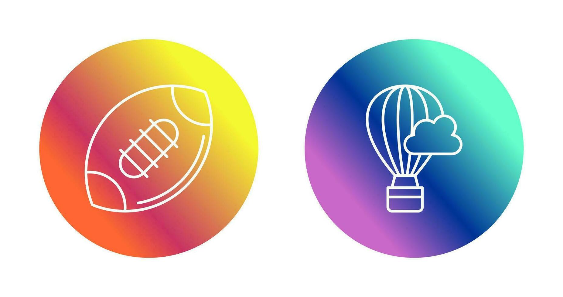Hot Air Baloon and Football Icon vector