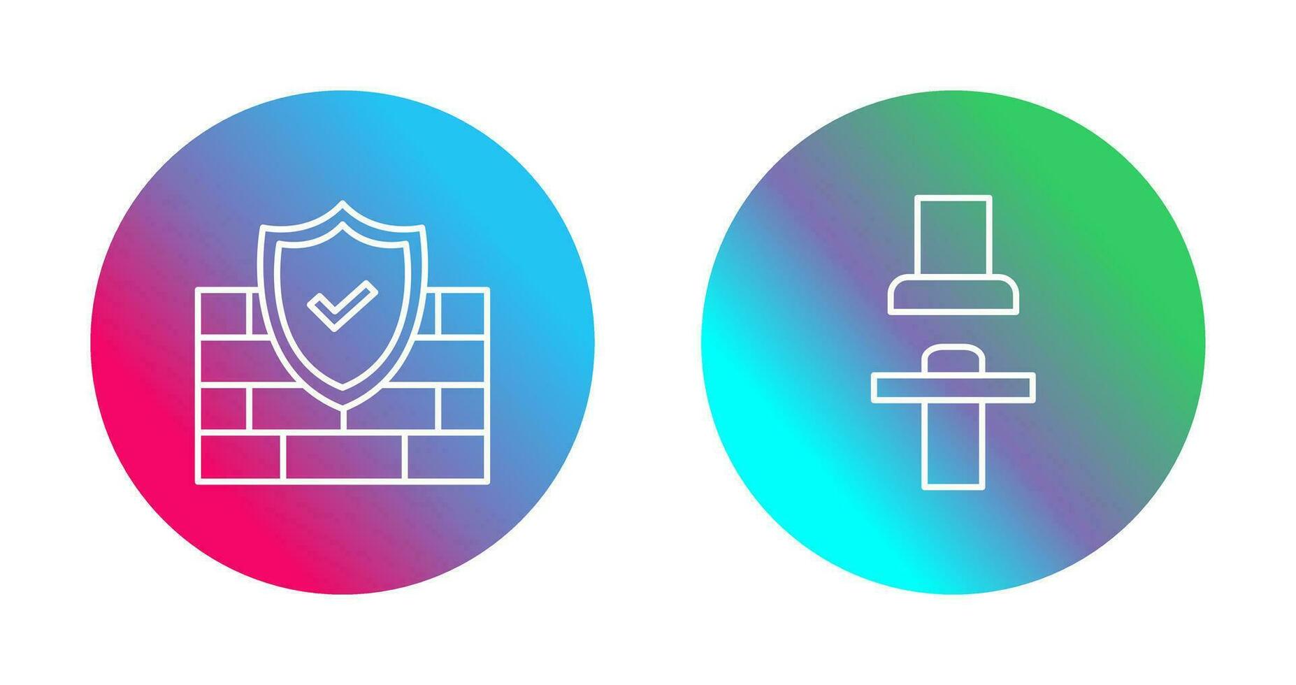 Firewall and Seat  Icon vector