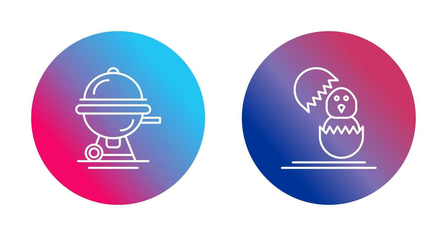 Barbecue and Chick Icon vector