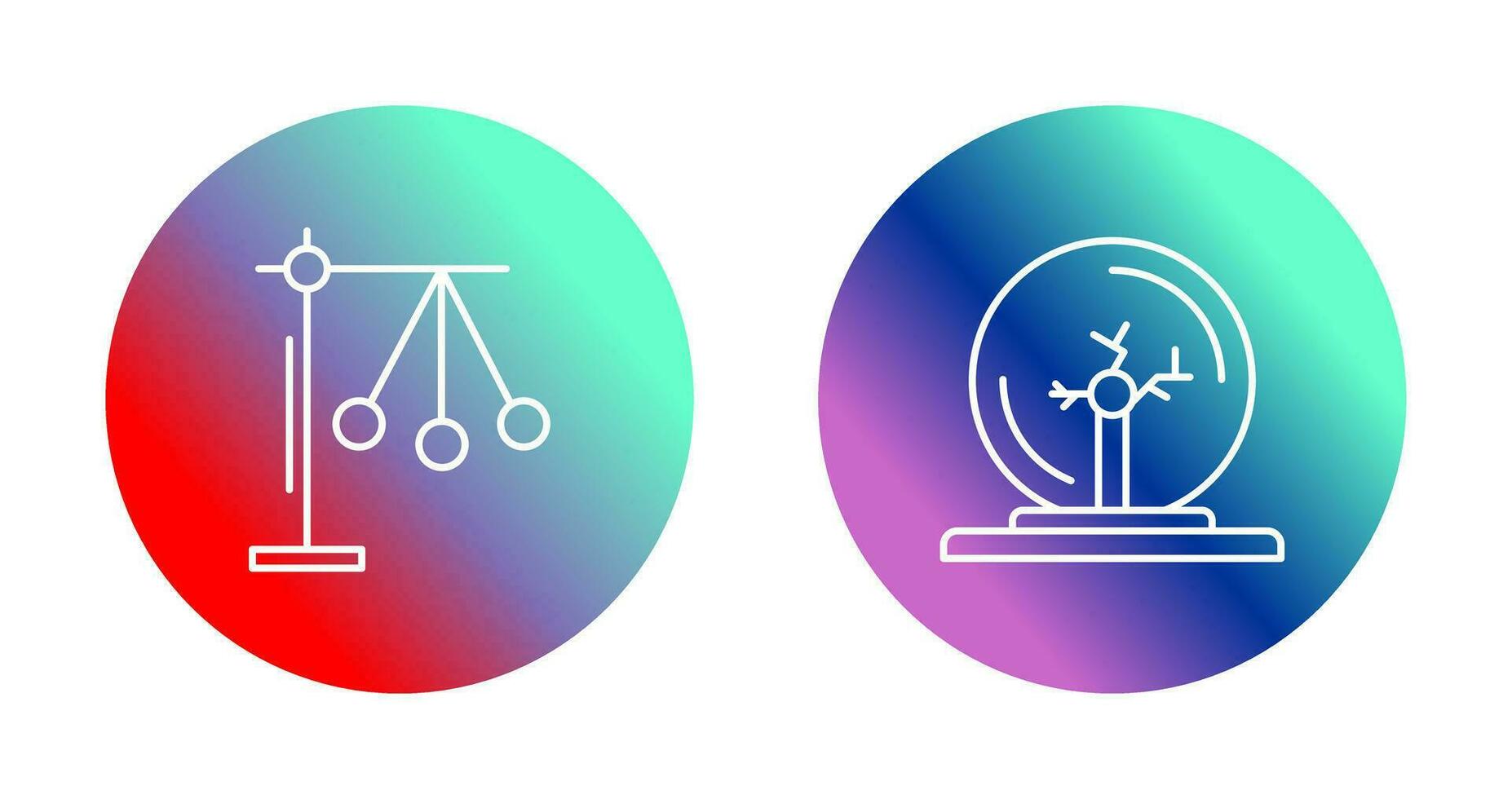 Pendulum and Plasma Ball Icon vector