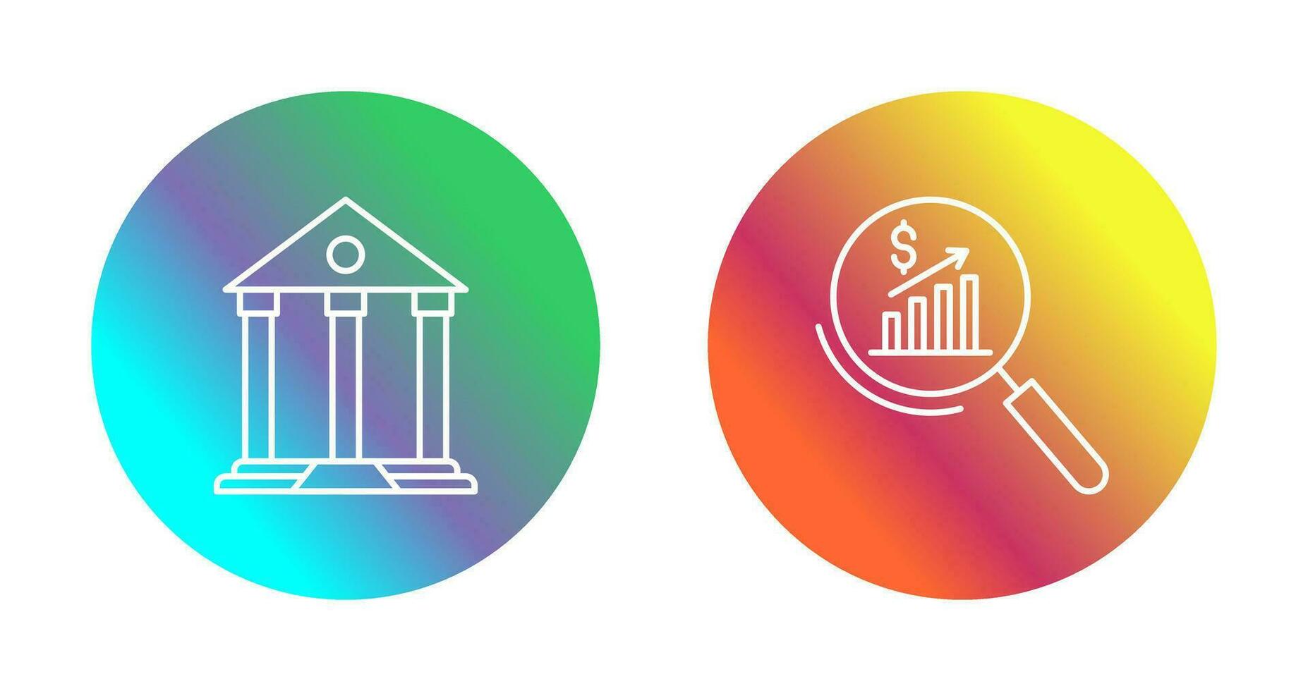 Parthenon and Statistics Icon vector