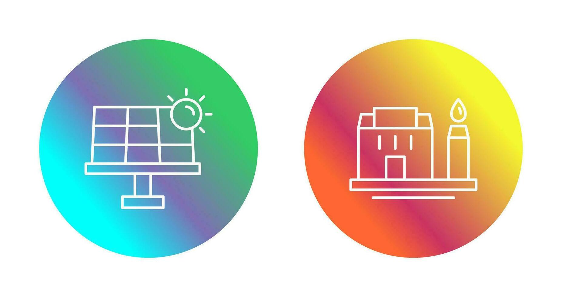 Solar Energy and Factory Icon vector