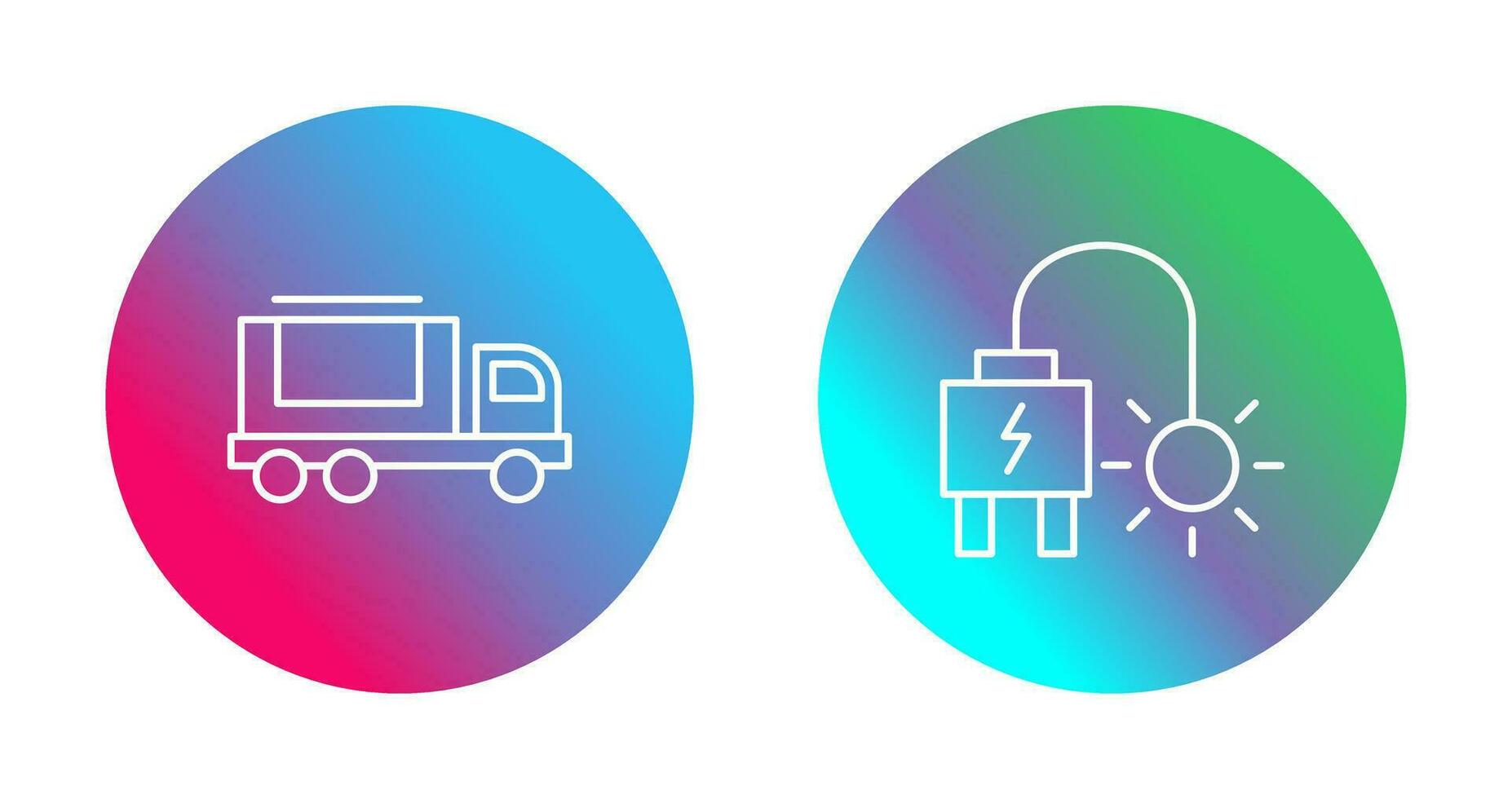 Cargo Truck and Plug Icon vector