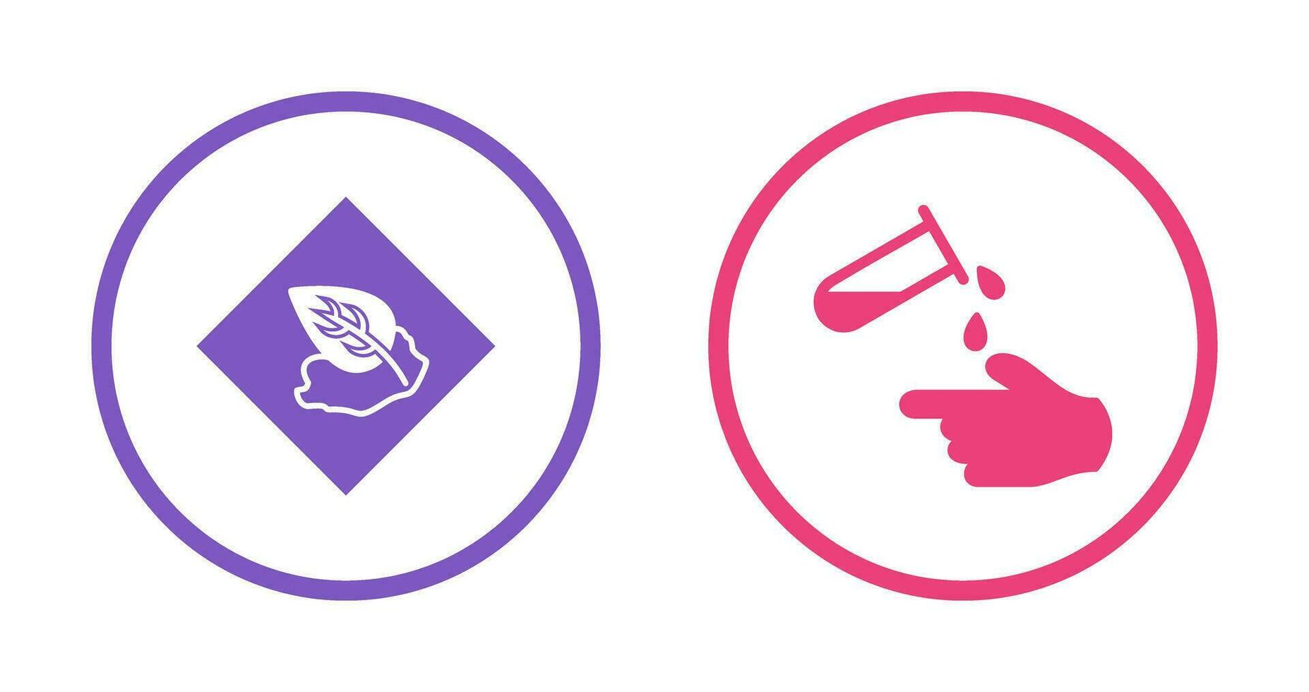 Environment hazard and Corrosive hazard  Icon vector