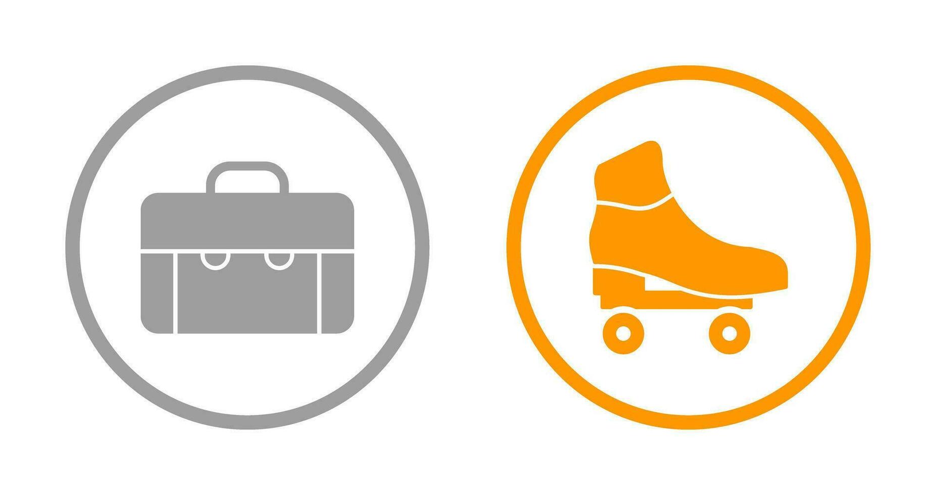 suitcase and skates  Icon vector
