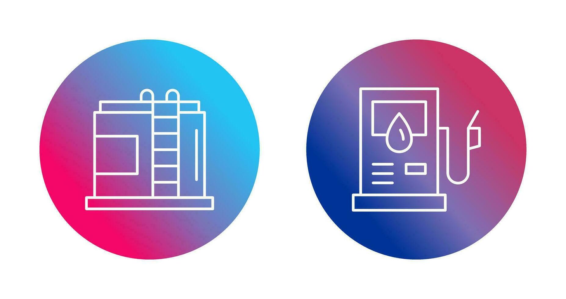 Water Tank and Petrol Pump Icon vector