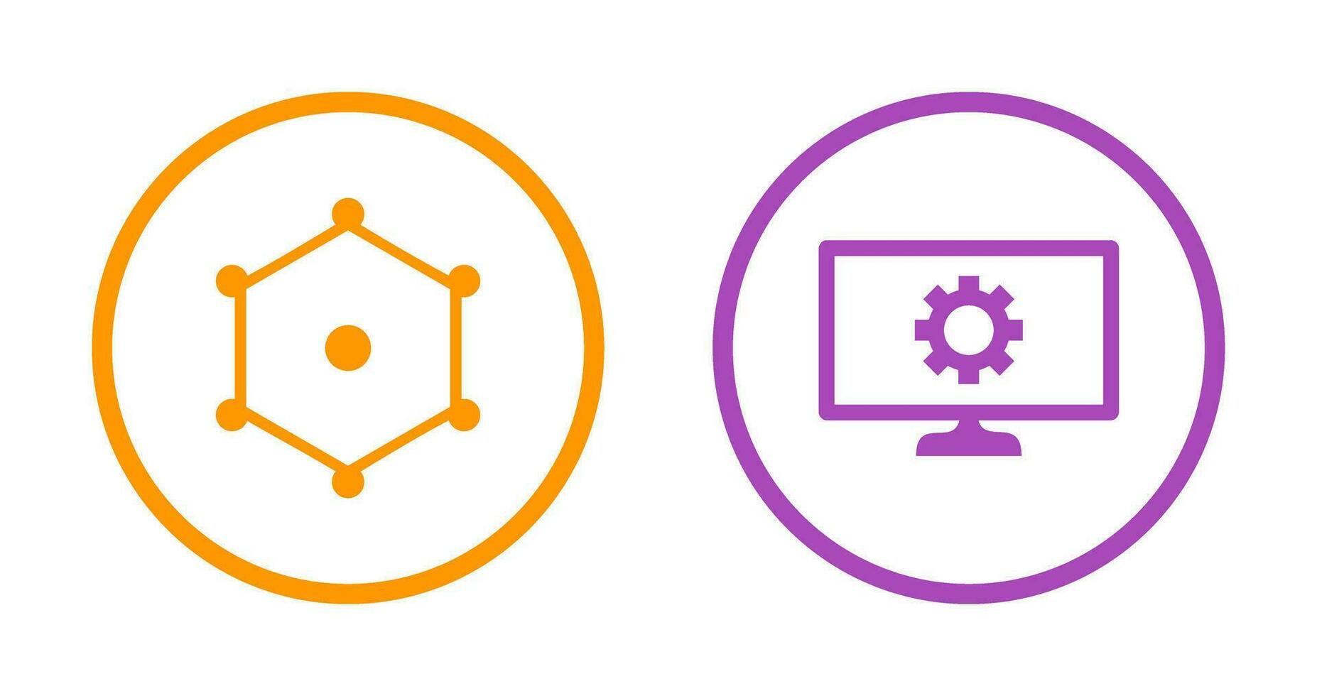 nodes and network setting  Icon vector