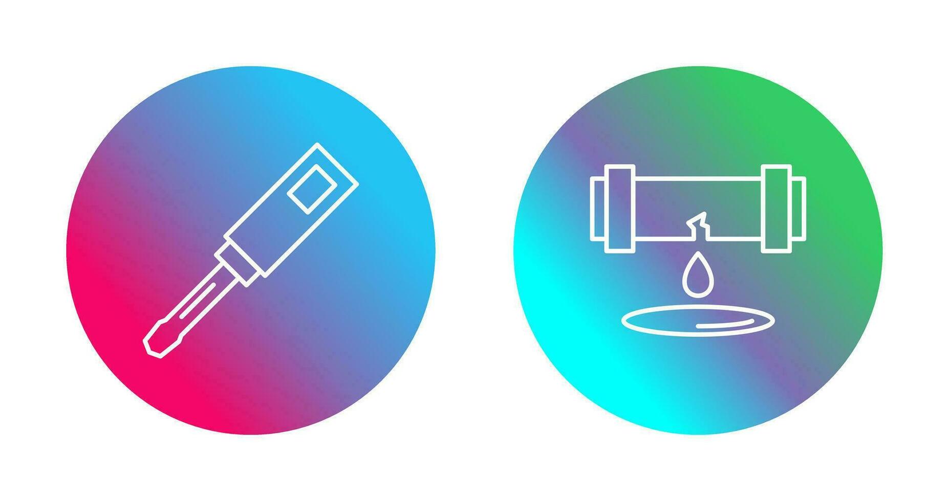 Screwdriver and Leak Icon vector