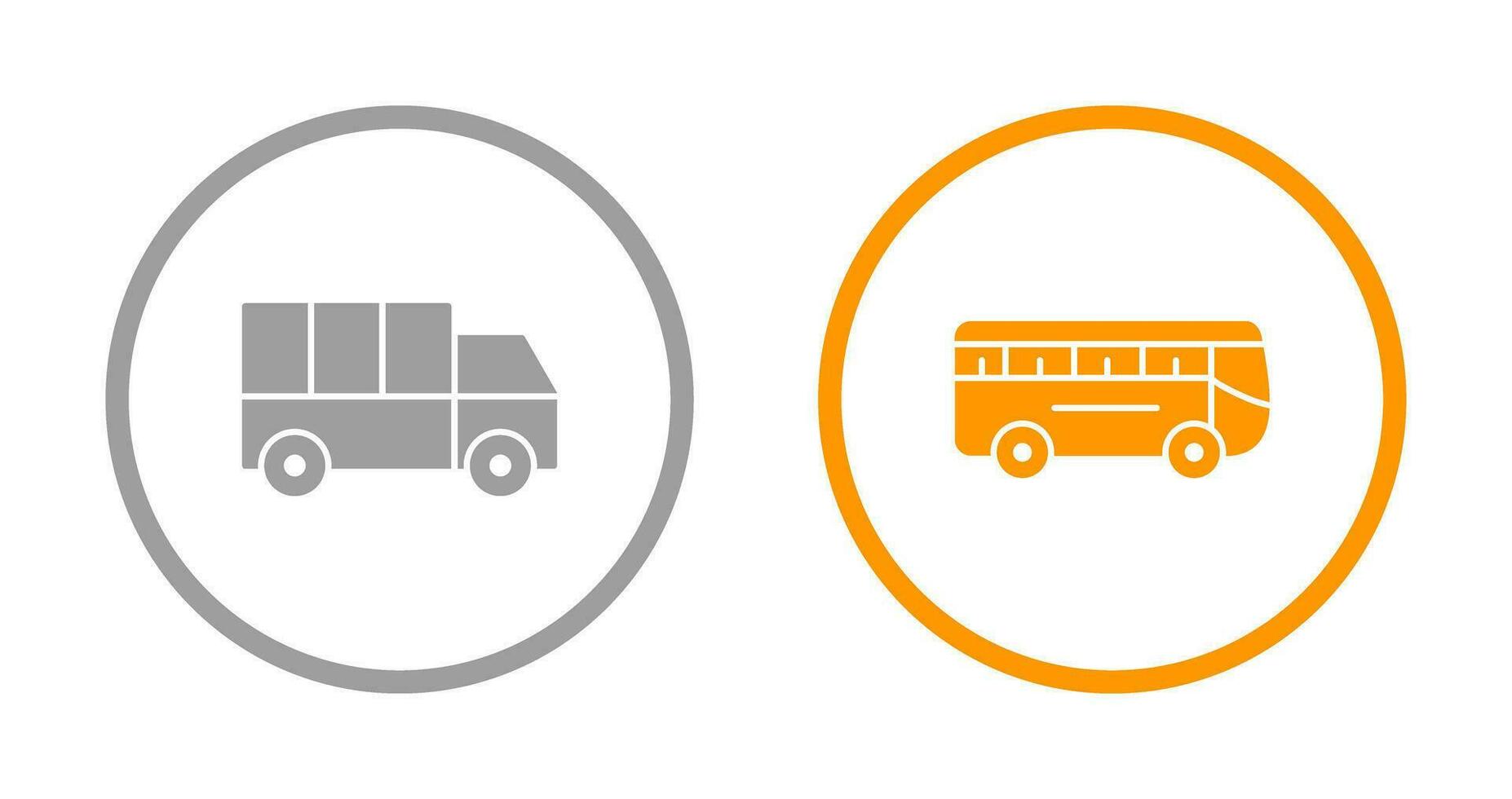 Truck and Bus Icon vector