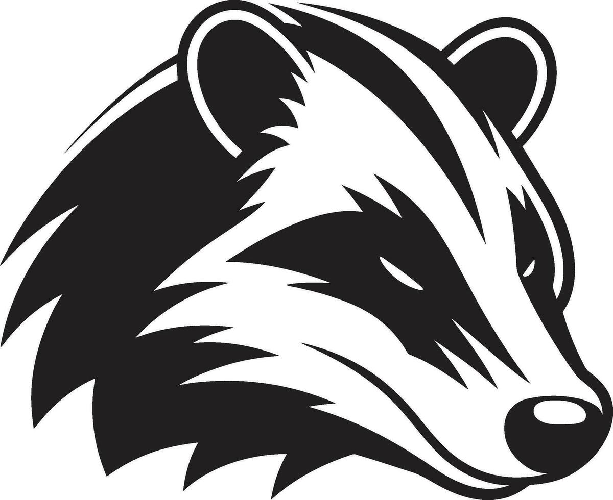 Badger Clan Crest Badger Head Emblem vector