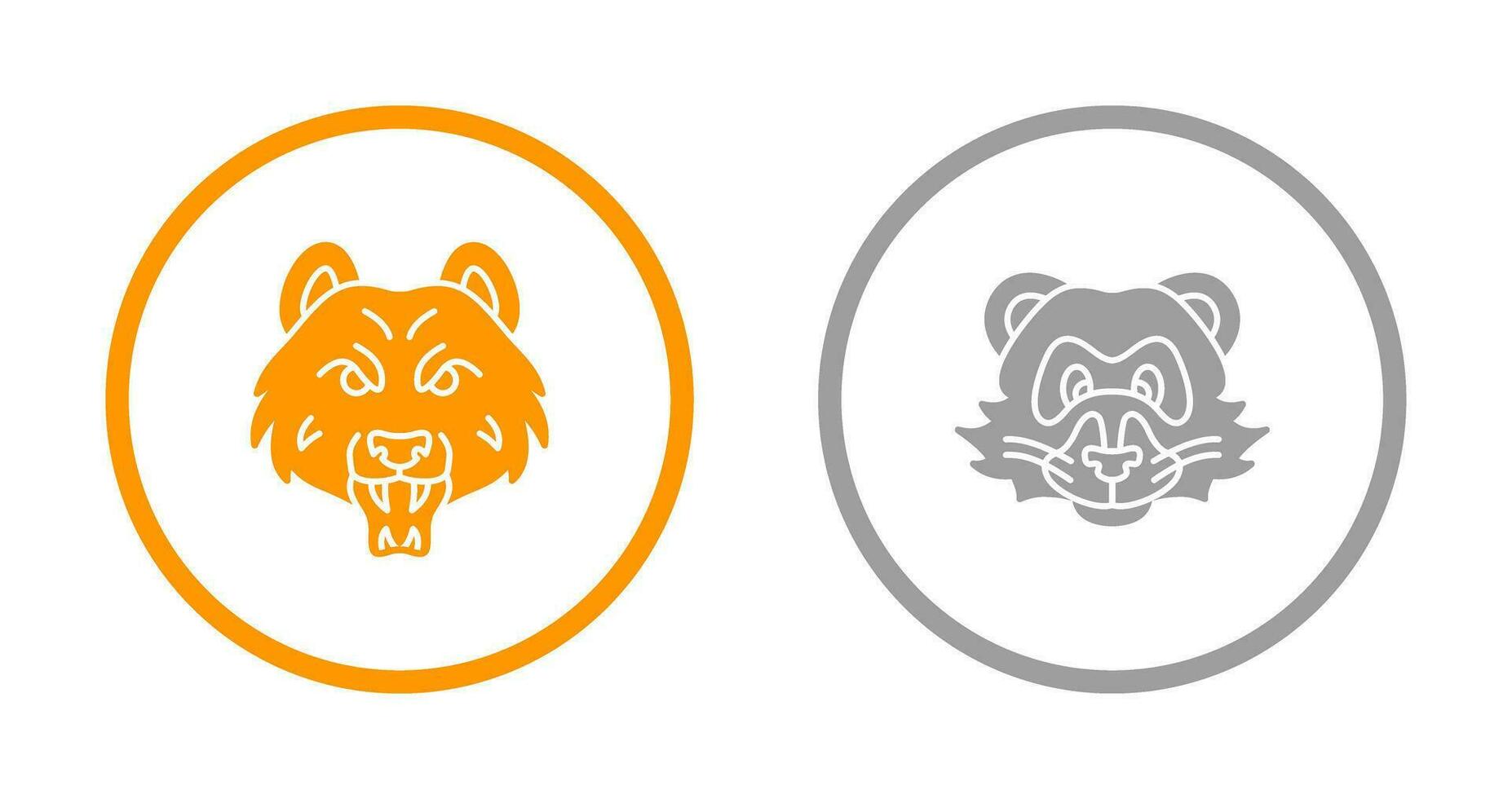 oso y hurón icono vector