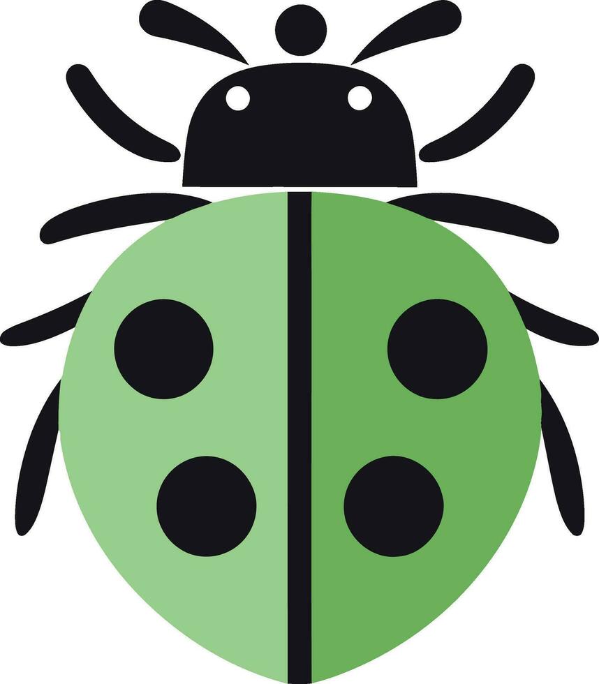 Eyes of Simplicity Ladybug Emblem in Shadows Intricate Elegance Monochrome Ladybug Mark vector