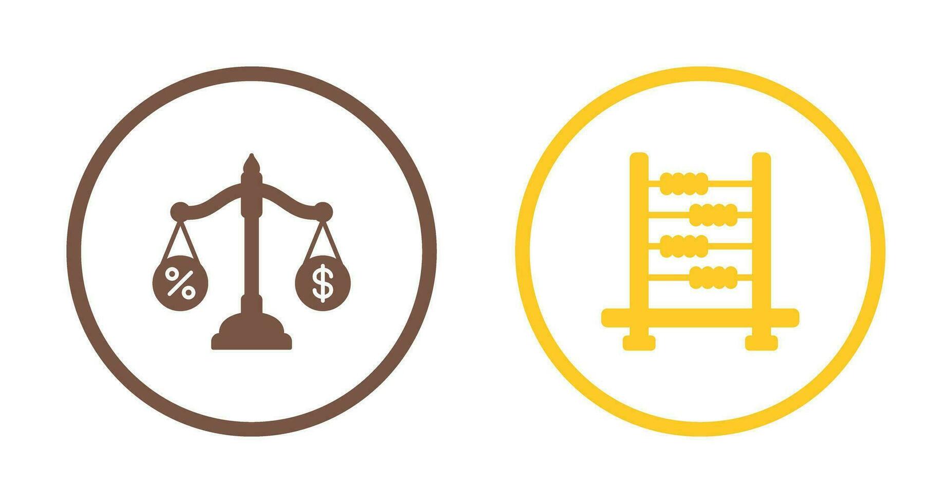 Scale and Abacus Icon vector