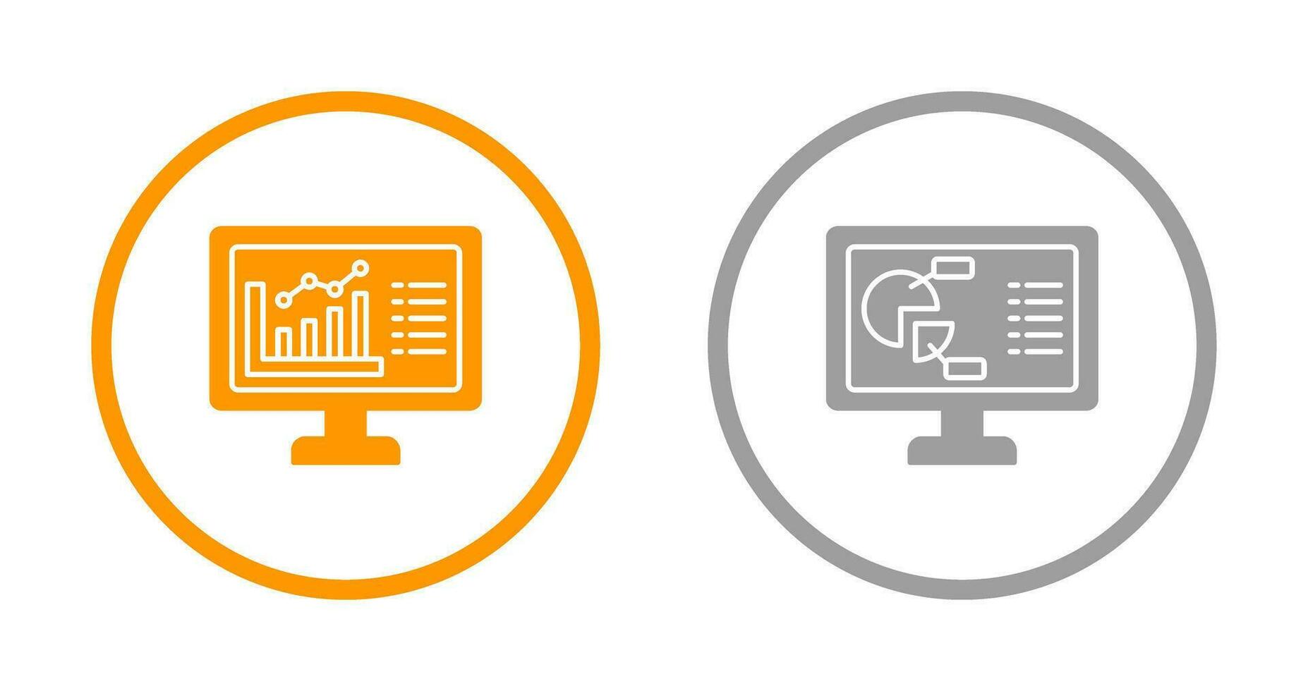 Graph and Pie Chart Icon vector