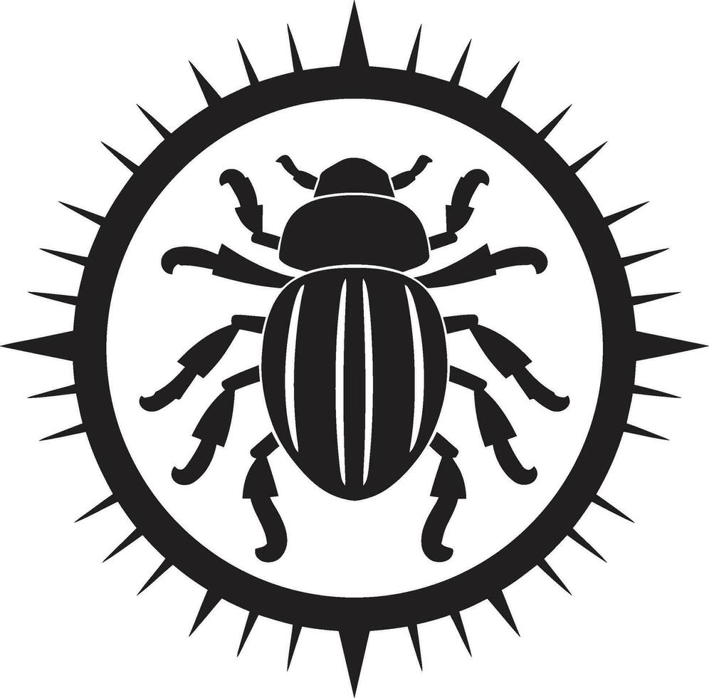 Hive Clan Insignia Beetle Head Monogram vector