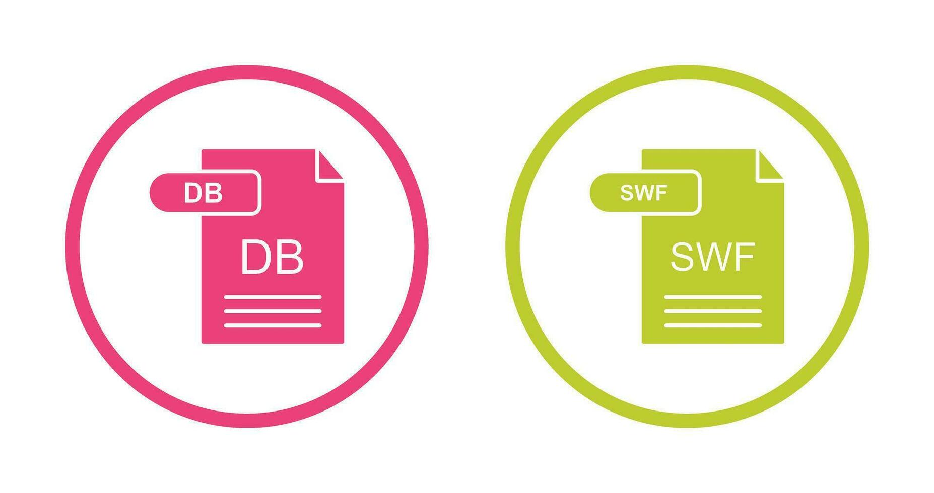 DB and SWF Icon vector