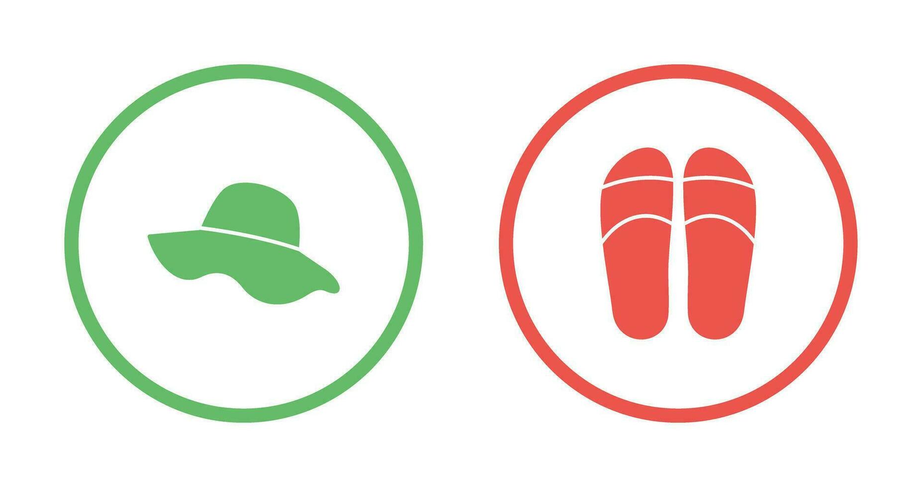 Hat and Slippers Icon vector