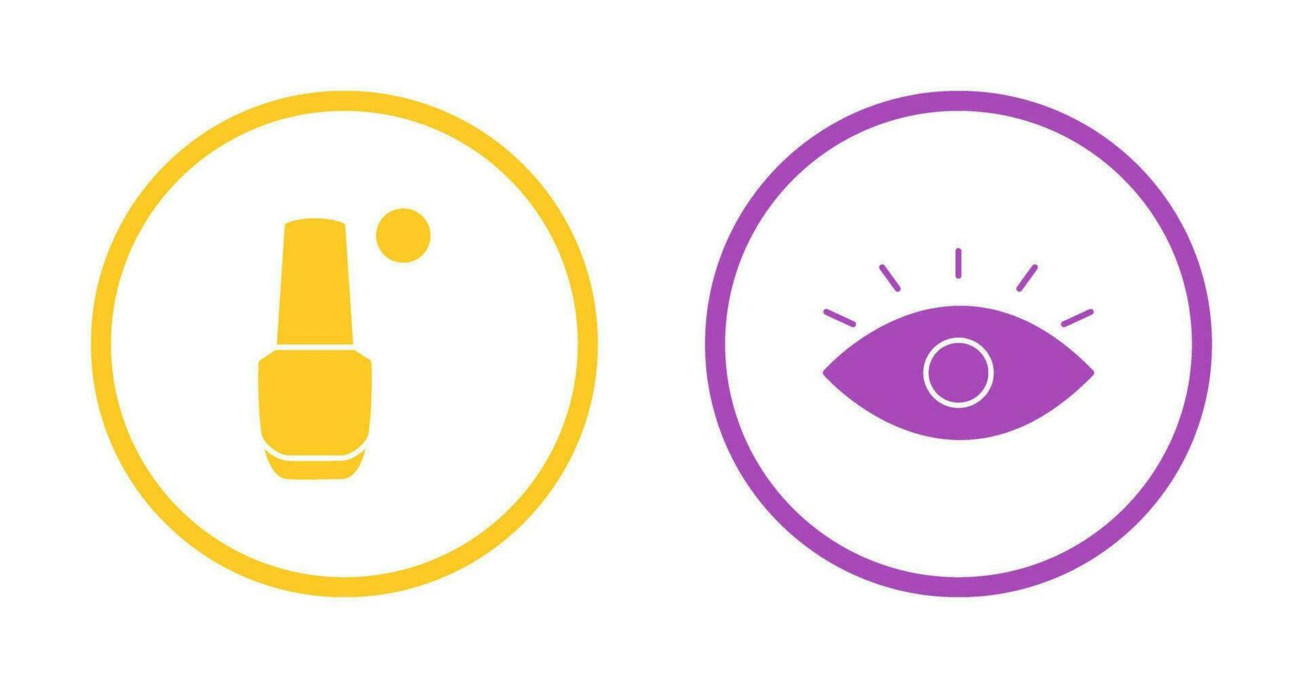 Nailpolish and Eye Icon vector